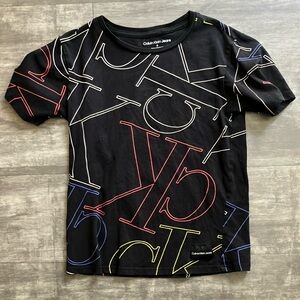 Calvin Klein Kids Black Graphic T-Shirt